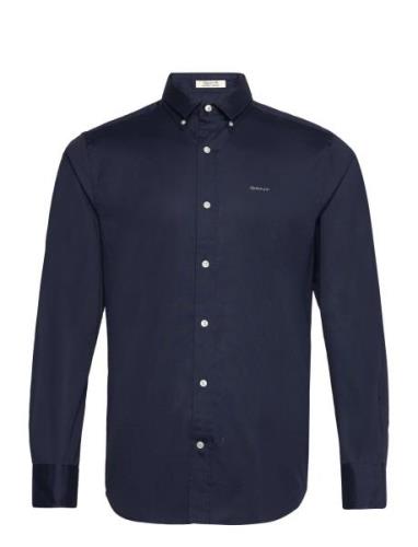 Reg Pinpoint Oxford Shirt Tops Shirts Casual Navy GANT