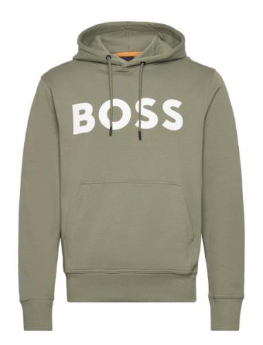 Webasic_Hood Tops Sweat-shirts & Hoodies Hoodies Green BOSS