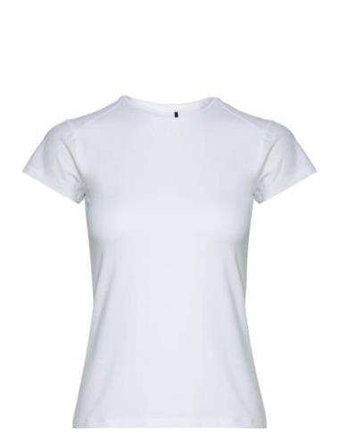 Adv Essence Ss Slim Tee W Sport T-shirts & Tops Short-sleeved White Cr...