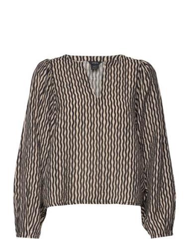 Blouse Ingrid Tops Blouses Long-sleeved Black Lindex