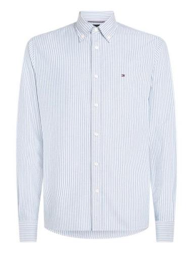 Heritage Oxford Stripe Rf Shirt Tops Shirts Casual Blue Tommy Hilfiger