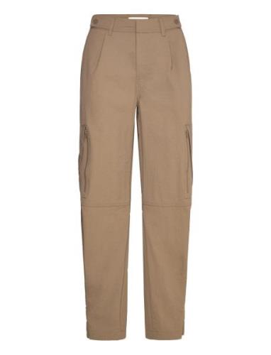 Cmsarah-Pant Bottoms Trousers Cargo Pants Brown Copenhagen Muse