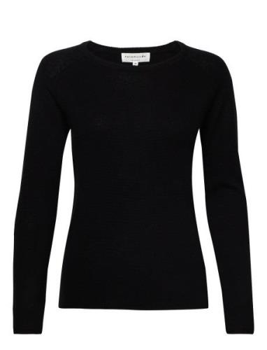Rwlaica Ls O-Neck Raglan Pullover Tops Knitwear Jumpers Black Rosemund...