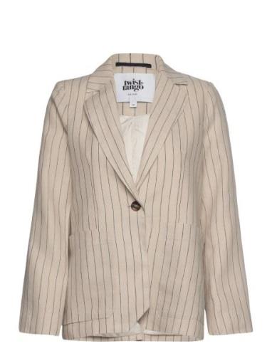 Cindy Blazer Blazers Single Breasted Blazers Beige Twist & Tango