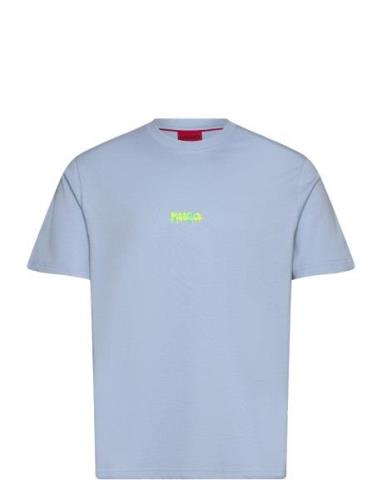 Dindion Designers T-shirts Short-sleeved Blue HUGO