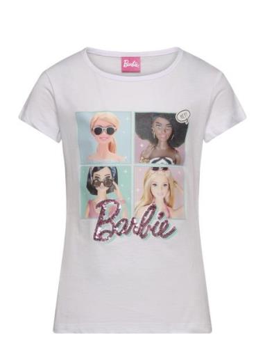 Tshirt Tops T-shirts Short-sleeved White Barbie