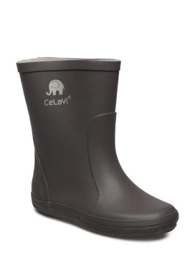 Basic Wellies -Solid Shoes Rubberboots High Rubberboots Grey CeLaVi