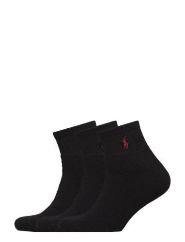 Quarter Sock 3-Pack Nilkkasukat Lyhytvartiset Sukat Black Polo Ralph L...