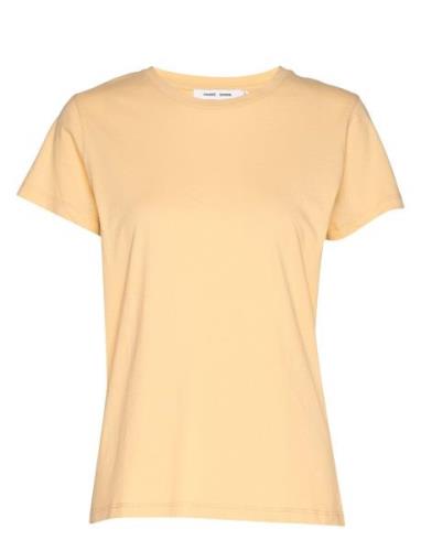 Solly Tee Solid 205 Tops T-shirts & Tops Short-sleeved Yellow Samsøe S...