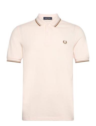 Twin Tipped Fp Shirt Tops Polos Short-sleeved Pink Fred Perry