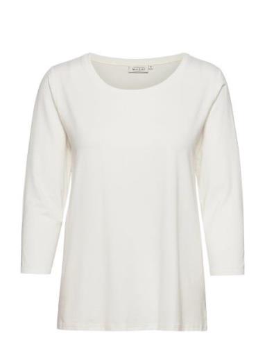 Macecille Tops T-shirts & Tops Long-sleeved White Masai