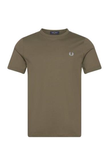 Ringer T-Shirt Tops T-shirts Short-sleeved Green Fred Perry