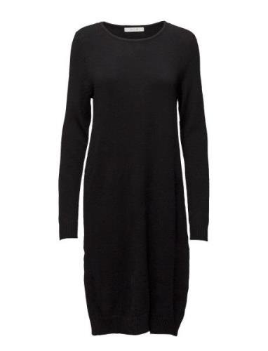 Viril L/S Knit Dress Polvipituinen Mekko Black Vila