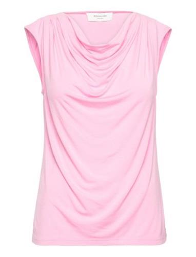 Viscose T-Shirt Tops T-shirts & Tops Sleeveless Pink Rosemunde