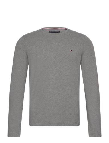 Stretch Slim Fit Long Sleeve Tee Tops T-shirts Long-sleeved Grey Tommy...