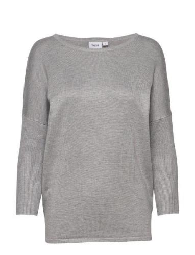 A2561, Milasz R-Neck Pullover Tops Knitwear Jumpers Grey Saint Tropez