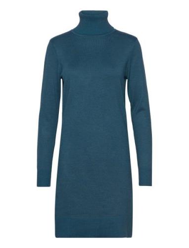 U6801, Milasz Rollneck Dress Polvipituinen Mekko Blue Saint Tropez