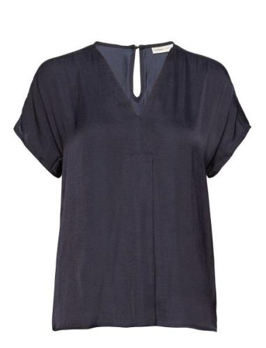 Rindaiw Top Tops Blouses Short-sleeved Navy InWear