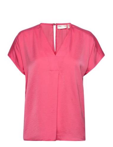 Rindaiw Top Tops Blouses Short-sleeved Pink InWear