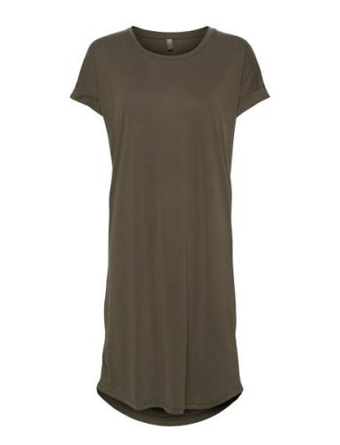 Cukajsa T-Shirt Dress Polvipituinen Mekko Khaki Green Culture