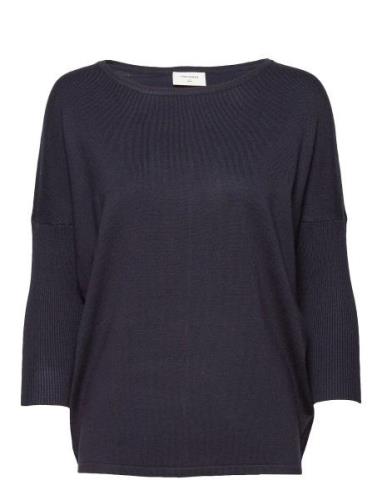 Fqj -Pu Tops Knitwear Jumpers Navy FREE/QUENT