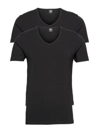 Jbs 2-Pack T-Shirt V-Neck Gots Tops T-shirts Short-sleeved Black JBS
