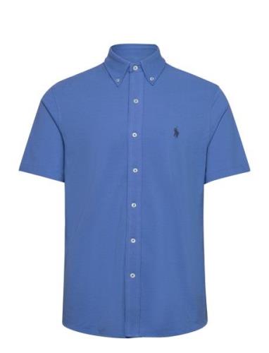 Featherweight Mesh Shirt Tops Shirts Short-sleeved Blue Polo Ralph Lau...