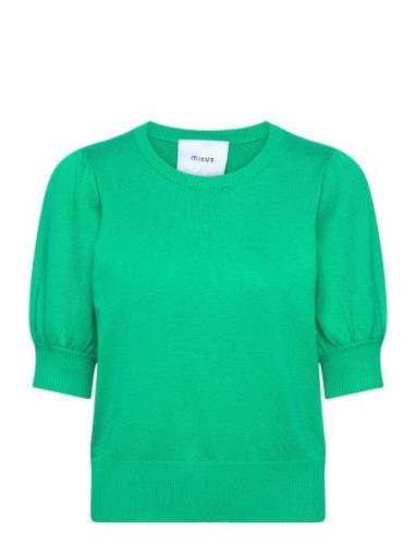 Liva Knit Tee Tops Knitwear Jumpers Green Minus