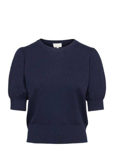 Liva Strik T-Shirt Tops Knitwear Jumpers Navy Minus