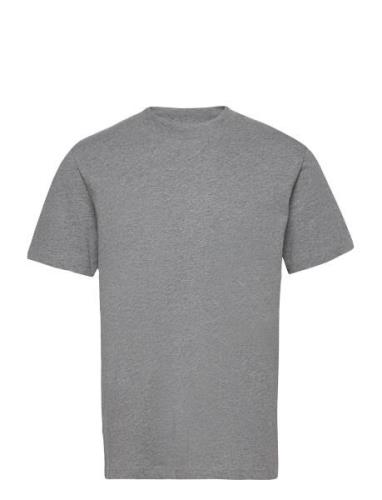 Slhcolman Ss O-Neck Tee Noos Tops T-shirts Short-sleeved Grey Selected...