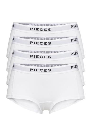 Pclogo Lady 4 Pack Solid Noos Bc Hipsterit Alushousut Alusvaatteet Whi...