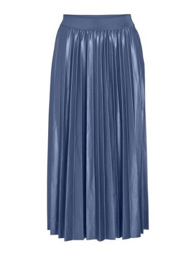 Vinitban Skirt - Noos Polvipituinen Hame Blue Vila