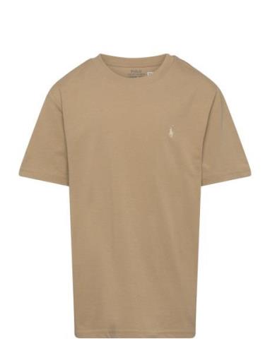 Cotton Jersey Crewneck Tee Tops T-shirts Short-sleeved Khaki Green Ral...