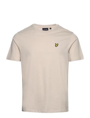Plain T-Shirt Tops T-shirts Short-sleeved Beige Lyle & Scott