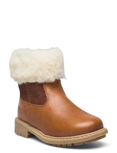 Timian Wool Top Boot Talvisaappaat Brown Wheat