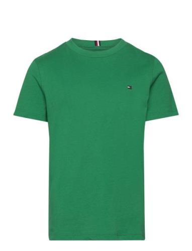 Essential Cotton Tee Ss Tops T-shirts Short-sleeved Green Tommy Hilfig...