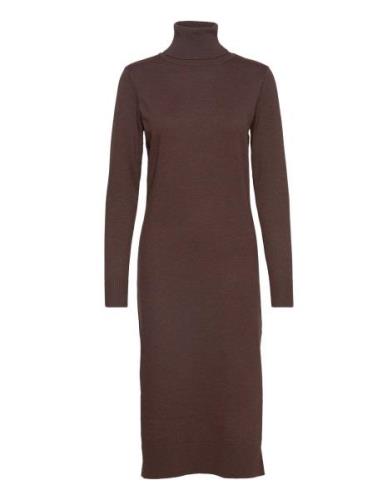 Milasz Roll Neck Long Dress Polvipituinen Mekko Brown Saint Tropez