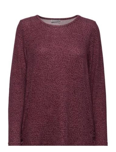 Frcesoft 1 Blouse Tops T-shirts & Tops Long-sleeved Burgundy Fransa