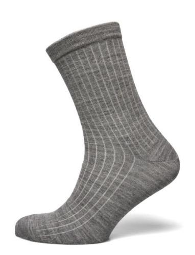 Wool Rib Socks Sukat Grey Mp Denmark
