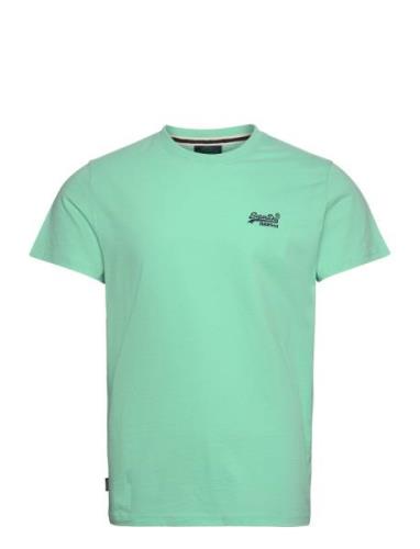 Essential Logo Emb Tee Tops T-shirts Short-sleeved Green Superdry