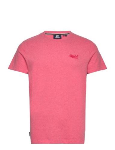 Essential Logo Emb Tee Tops T-shirts Short-sleeved Pink Superdry