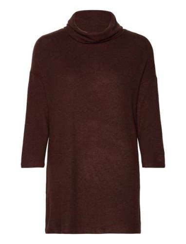 Sc-Biara Tops Knitwear Turtleneck Brown Soyaconcept