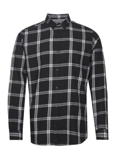 Jjegingham Twill Shirt L/S Noos Tops Shirts Casual Black Jack & J S