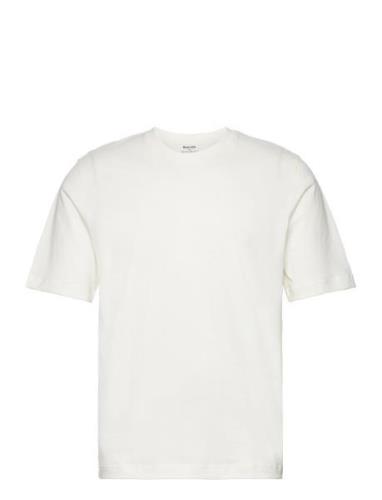 Mid Sleeve Tee Tops T-shirts Short-sleeved Cream Resteröds