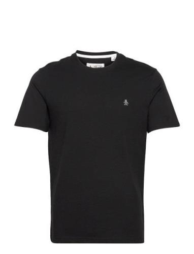 Cont Pin Point Embro Tops T-shirts Short-sleeved Black Original Pengui...