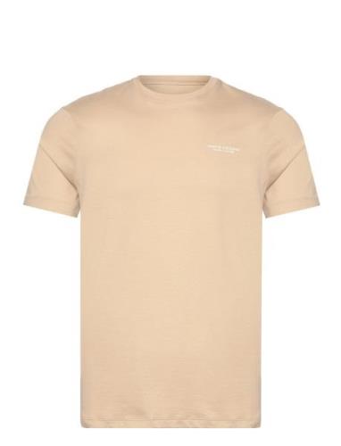 T-Shirt Tops T-shirts Short-sleeved Cream Armani Exchange