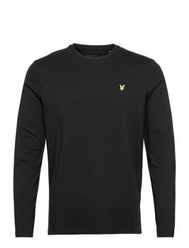 Plain L/S T-Shirt Tops T-shirts Long-sleeved Black Lyle & Scott