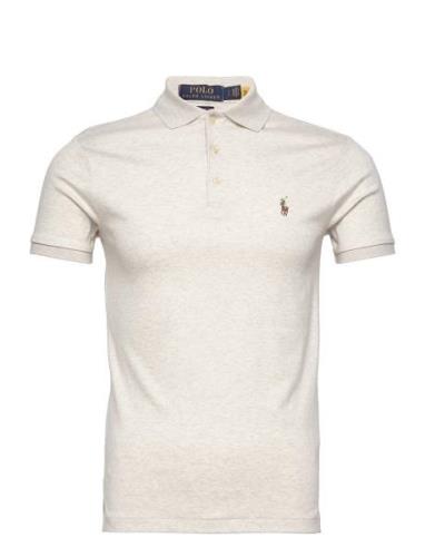 Custom Slim Fit Soft Cotton Polo Shirt Tops Polos Short-sleeved Cream ...