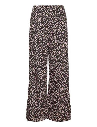 Slfjudita Hw Wide Pant B Bottoms Trousers Wide Leg Multi/patterned Sel...