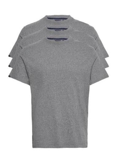 Essential Triple Pack T-Shirt Tops T-shirts Short-sleeved Grey Superdr...